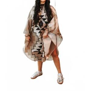 NEW 2FLYCO women's paluxy poncho in mesa print